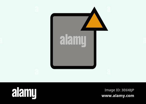 Animated csv file icon with visible text lines on white background ...