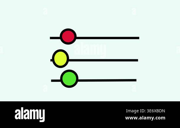 Sound equalizer icon loop animation. Animated line-style audio bars on ...