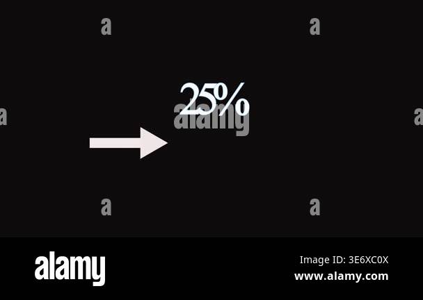 Animated loading bar from 0 to 100 showing system software update ...