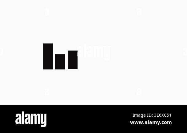Black and white bar graph visualization representing data analysis and ...