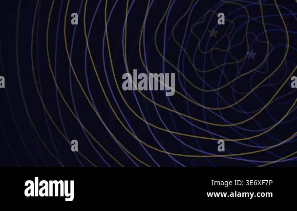 Abstract Floral Pattern with Concentric Lines on Dark Background Stock ...