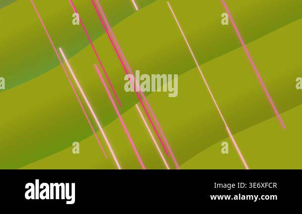 Abstract Green Background with Pink Glowing Lines Stock Video Footage ...