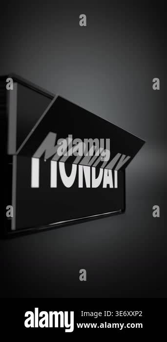 Flip calendar changing days of a week from Sunday to Saturday with ...