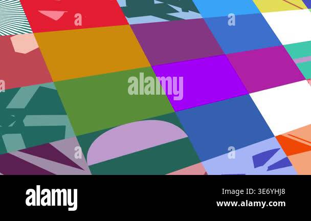 Geometric colorful shapes motion 3d background loop Stock Video Footage ...