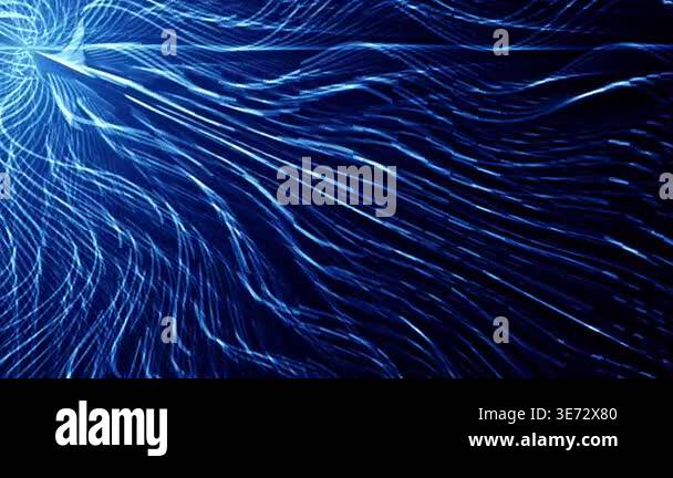 Abstract Blue Light Rays Flowing Motion Graphics Background Loop Stock ...