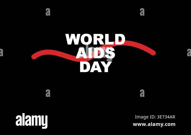 World AIDS Day logo with red ribbon Stock Video Footage - Alamy