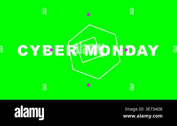Dynamic motion graphics video featuring Cyber Monday text animation ...