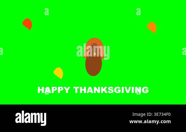 A festive animated Thanksgiving greeting featuring a cute cartoon ...