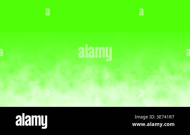 Realistic White Smoke Clouds Floating on Green Screen Background ...