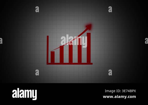 Business growth concept in graph chart showing marketing sales profit ...