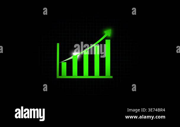 Business growth concept in graph chart showing marketing sales profit ...