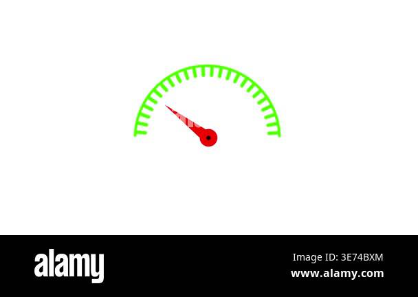 Minimalist Speedometer Animation, Car Speed Display with Swinging ...