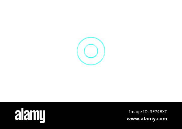 Radio Wave Station Signal Animation, Sonar Circle Loop, Abstract Neon ...