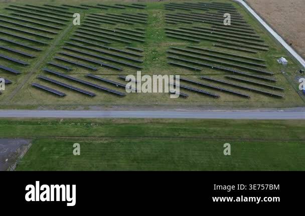 Ground mounted solar panels align south of Creamery Road near US 15 ...