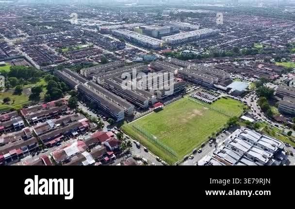 Skudai, Johor, Malaysia - Sep 06 2025: A high angle panoramic view ...