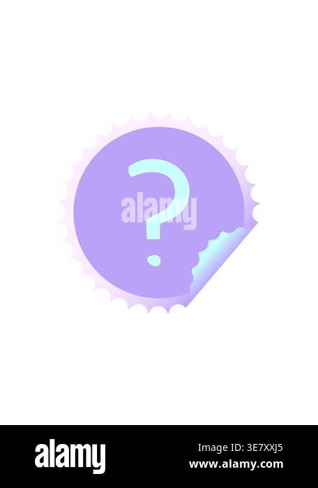 flashy sales animation of circular peeling sticker cartoon of a ...