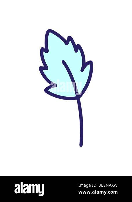 pixelize effect animation of simple spring leaf cartoon Stock Video ...