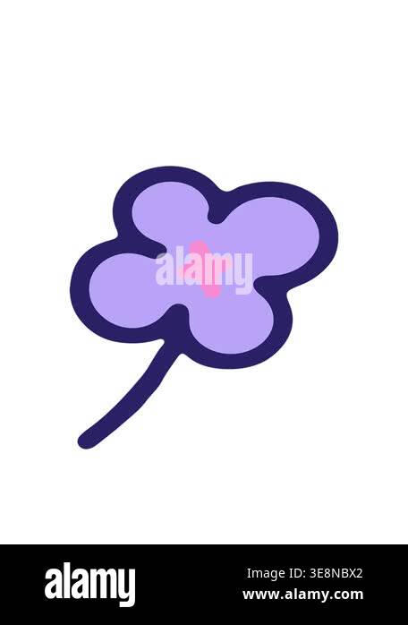 bobbing motion animation of simple flower cartoon design Stock Video ...