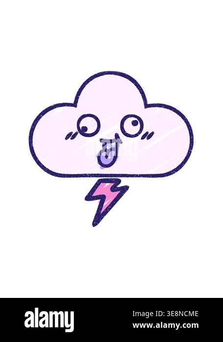 attention grabbing animation of simple Cloud Chalk Drawing Stock Video ...