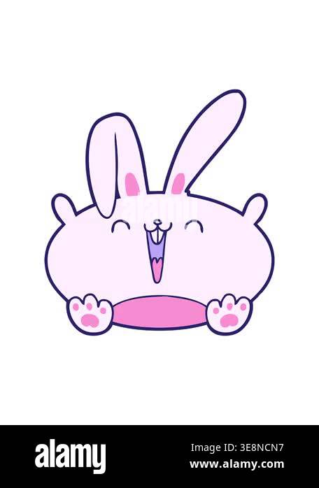 Hand Drawn Rabbit Inmotion spinning motion animation of handdrawn rabbit Stock Video Footage - Alamy
