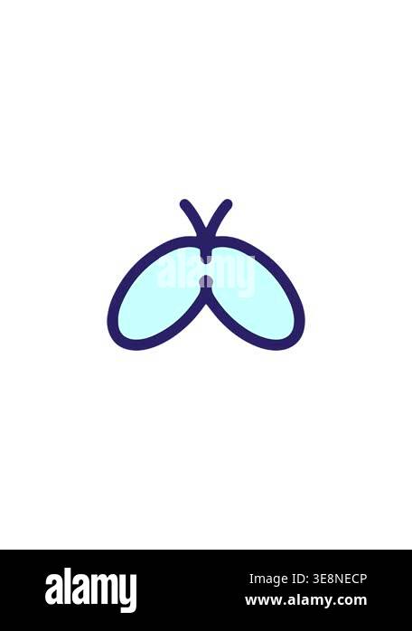sales flash animation of simple illustration of a butterfly Stock Video ...