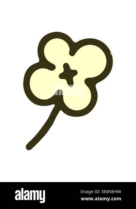 changing color animation of simple flower drawing Stock Video Footage ...