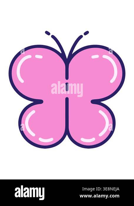 bobbing motion animation of simple illustrated butterfly Stock Video ...