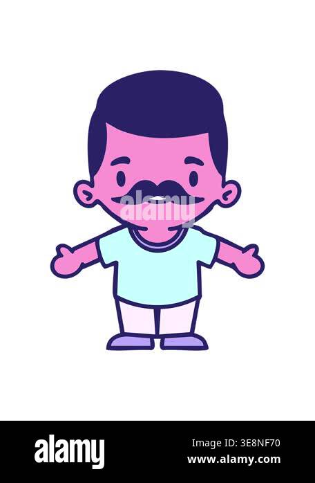 bobbing motion animation of happy indian man with open arms cartoon ...