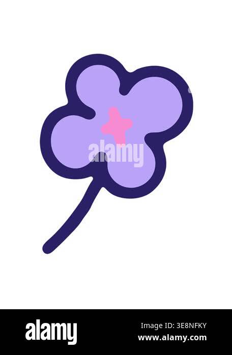 vibrating motion animation of simple flower cartoon design Stock Video ...