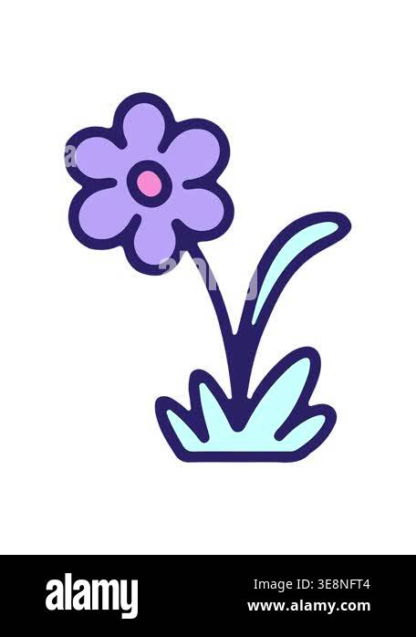 shaking motion animation of simple flower element Stock Video Footage ...