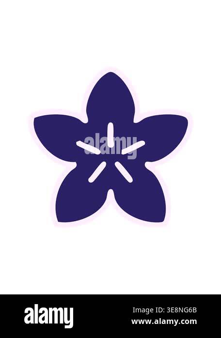 spinning motion animation of a simple japan style flower design Stock ...