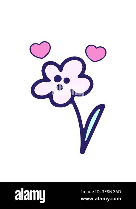 spinning hearts animation of simple flower design Stock Video Footage ...