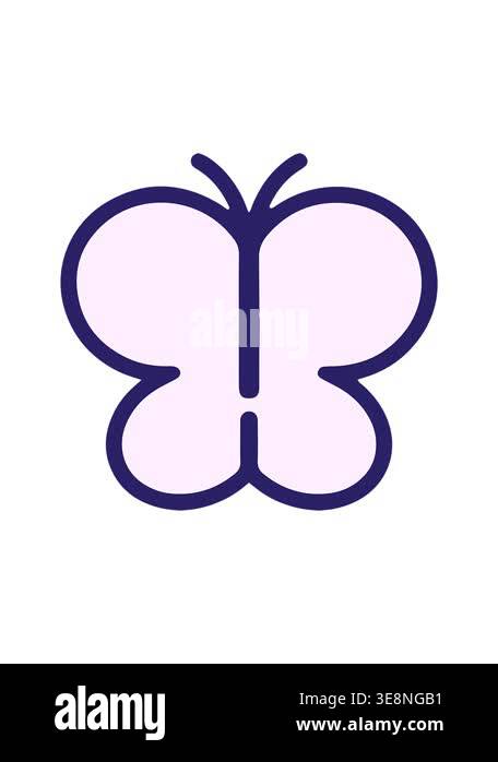 attention grabbing animation of simple and bold butterfly Stock Video ...