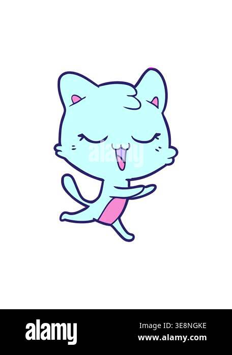 power up animation of simple cartoon cat Stock Video Footage - Alamy