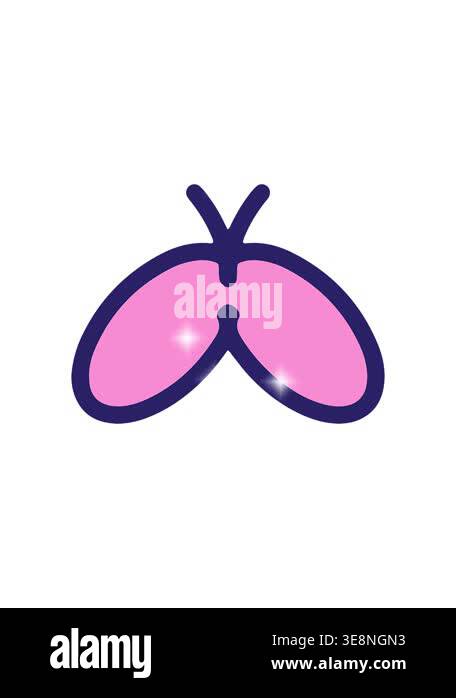 glitter effect animation of simple cute butterfly design Stock Video ...