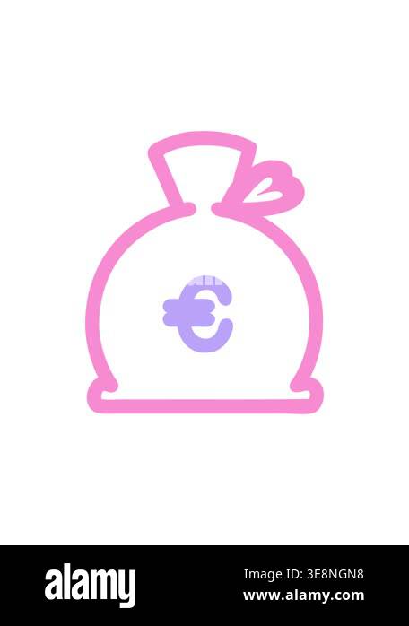 bobbing motion animation of money sack symbol icon Stock Video Footage ...