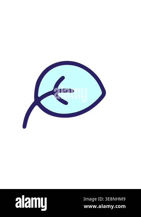 horizontally vibrating animation of simple leaf design Stock Video ...
