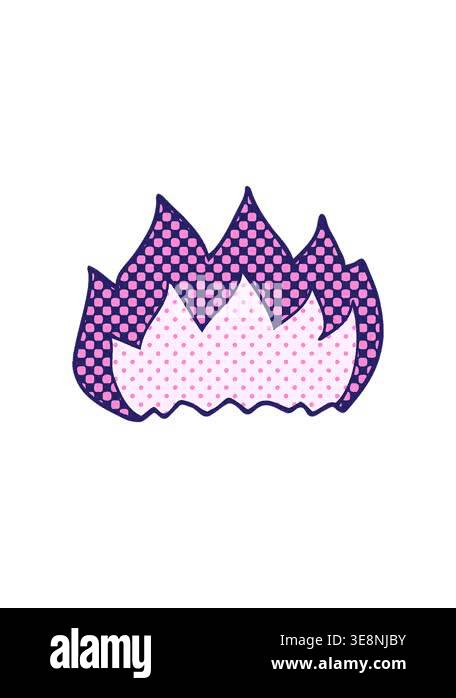 spinning motion animation of cartoon doodle hot flame Stock Video ...