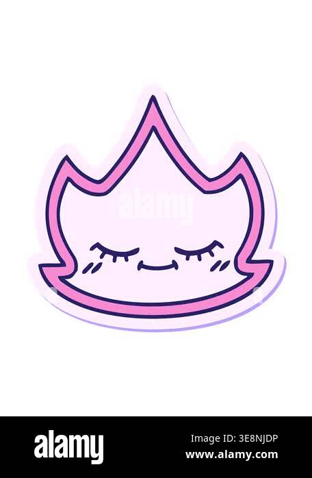 jiggle motion animation of sticker of a cute cartoon fire flame Stock ...
