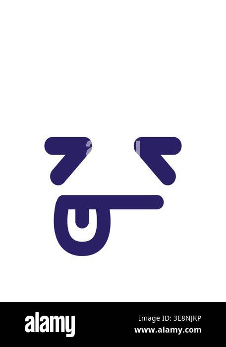 stretching up animation of simple sleeping face icon Stock Video ...
