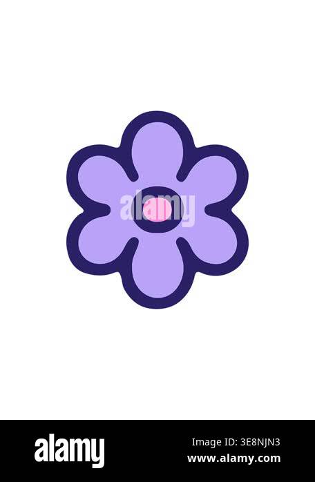 starburst effect animation of simple flower drawing design Stock Video ...