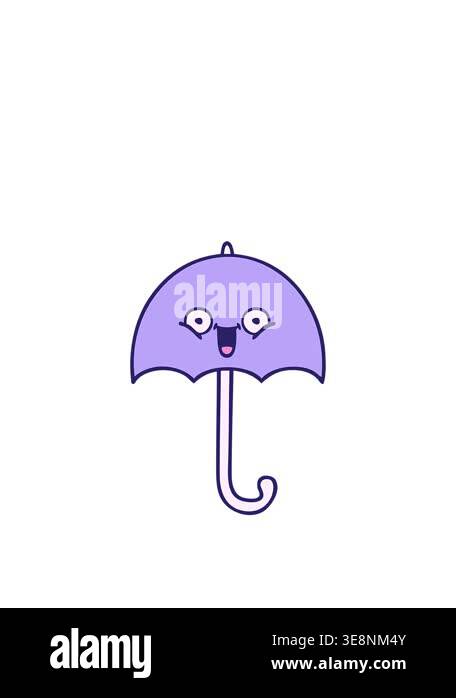 stretching up animation of cartoon of a umbrella design Stock Video ...