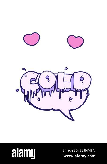 spinning hearts animation of freehand drawn speech bubble cartoon cold ...