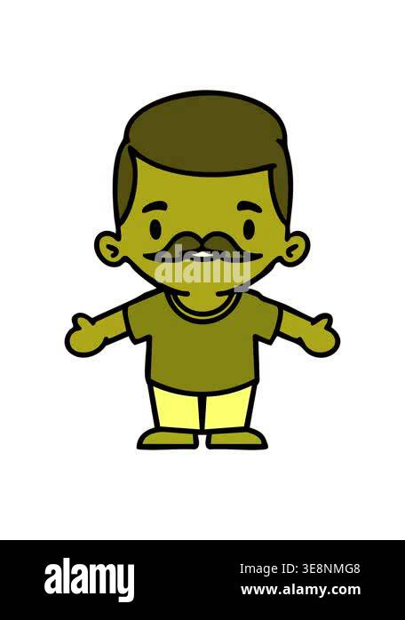 changing color animation of happy indian man with open arms Stock Video ...