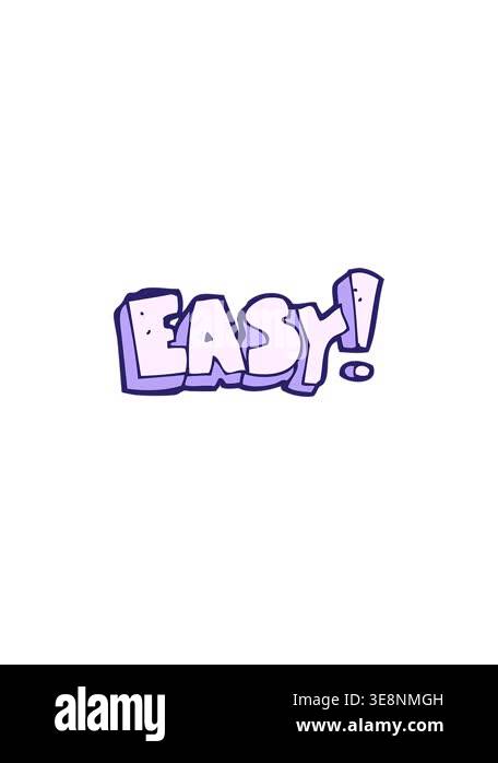 sales flash animation of cartoon easy sign Stock Video Footage - Alamy