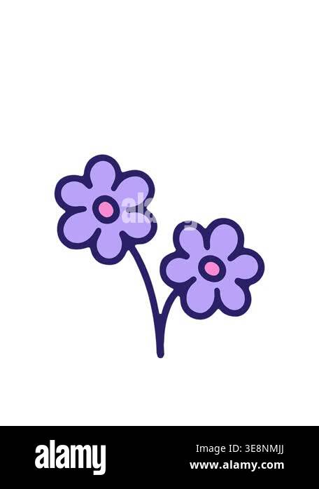 jumping motion animation of a simple flower design Stock Video Footage ...