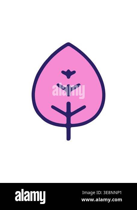 attention grabbing animation of simple leaf design element Stock Video ...