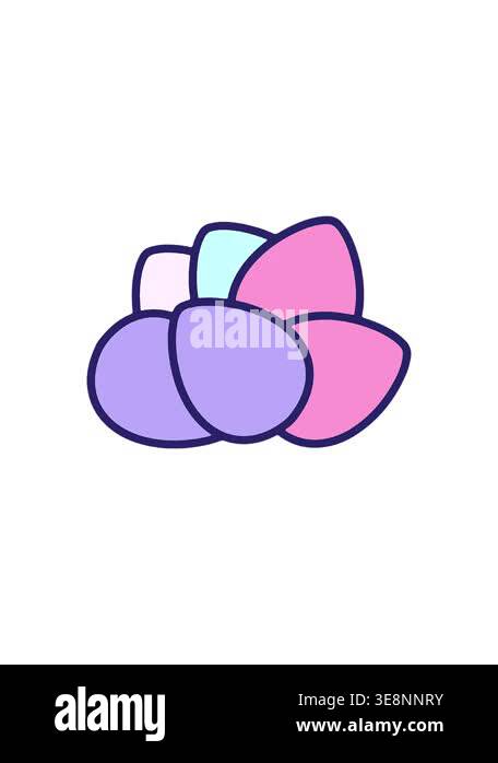radioactive glowing animation of cute easter egg simple cartoon Stock ...