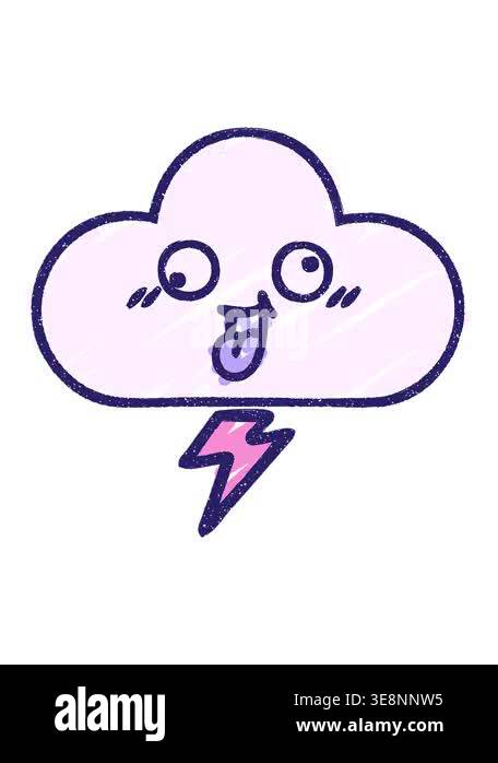 pixelize effect animation of simple Cloud Chalk Drawing Stock Video ...