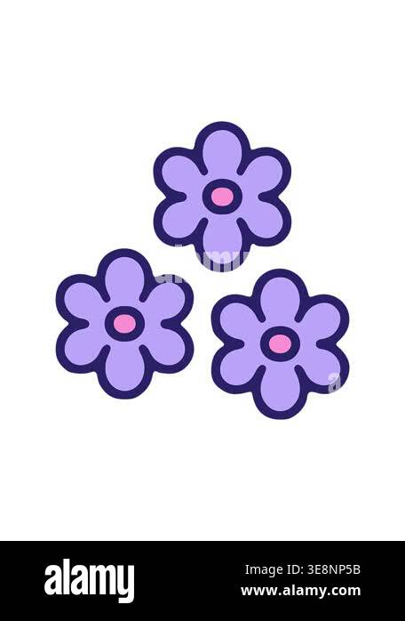 attention grabbing animation of a simple flower Stock Video Footage - Alamy